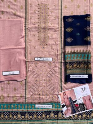 Oriental Pink Wholesale Lawn Suit