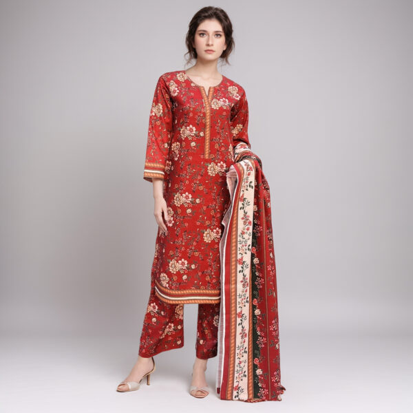 Persian Red pakistani khaddar suits online