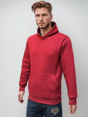 Red blank hoodie wholesale