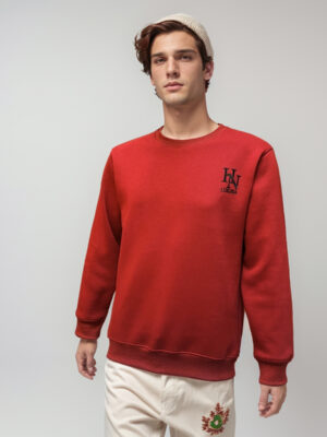 Red wholesale 100 cotton sweatshirt