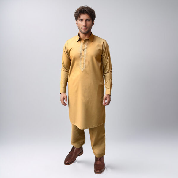 Embroidered Camel Men's Shalwar Kameez