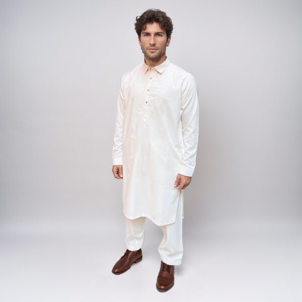 Embroidered OFF White Men's Shalwar Kameez