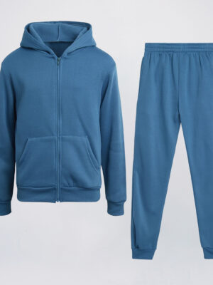 Slate blue wholesale jogger sets