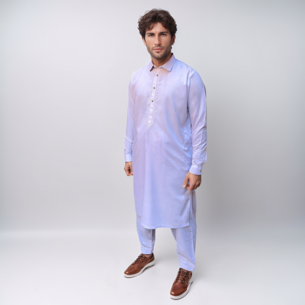 Embroidered White Shalwar Kameez For Men Pakistan