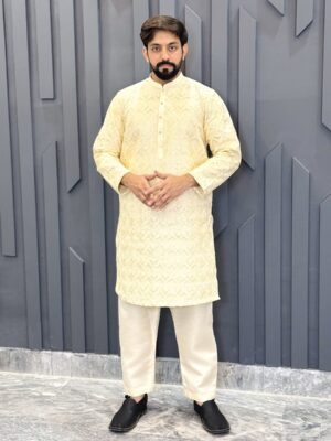 Barley White Men's Kameez Shalwar