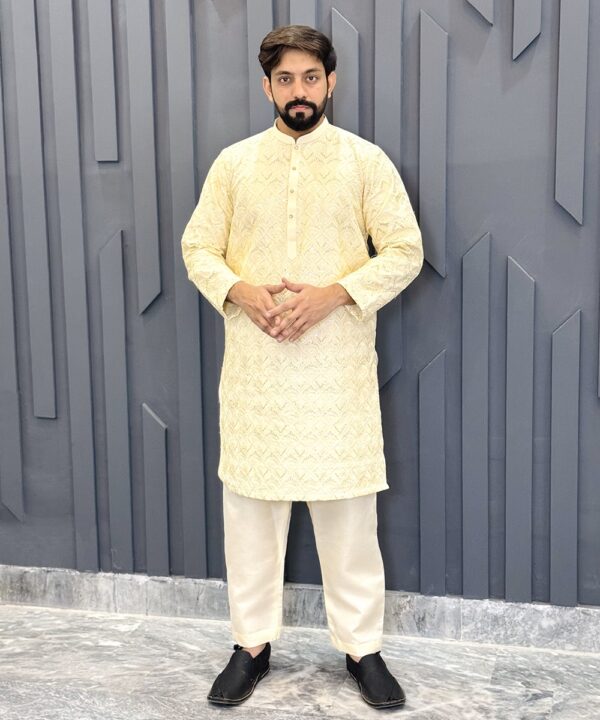 Barley White Men's Kameez Shalwar