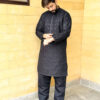 Black mens kurta pajama