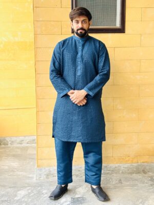 Embroidered Zink Pakistani Men's Shalwar Kameez