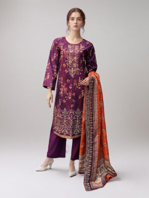 Grape Purple Chikankari lawn suits