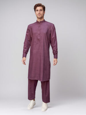 Purple Pakistani Men's Shalwar Kameez