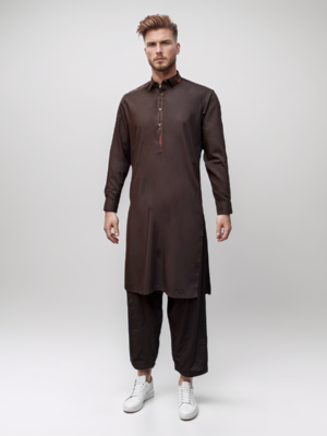 Woody Brown Men's Shalwar Kameez