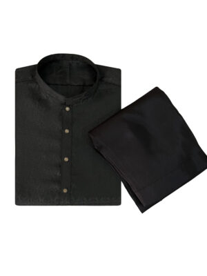 Black Premium Jamawar kurta pajama