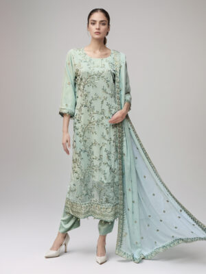 Green Spring Chiffon suits pakistan wholesale