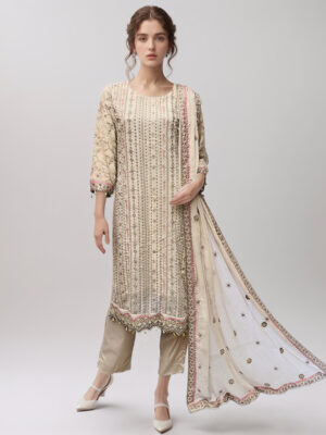 Pastel 3 piece chiffon suits pakistan wholesale