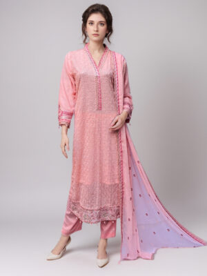 Soft Pink Chiffon suits pakistan wholesale