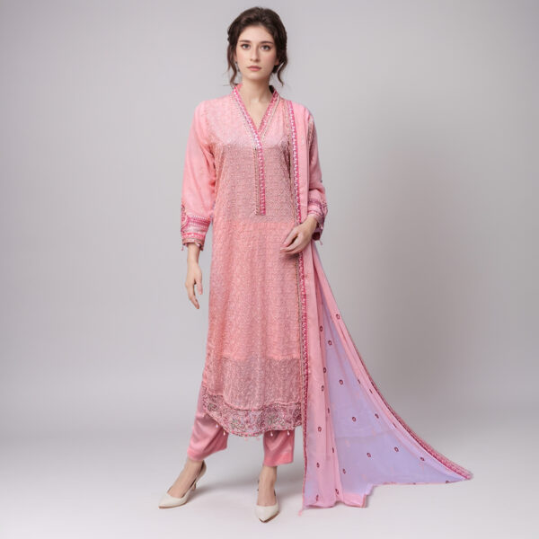 Soft Pink Chiffon suits pakistan wholesale